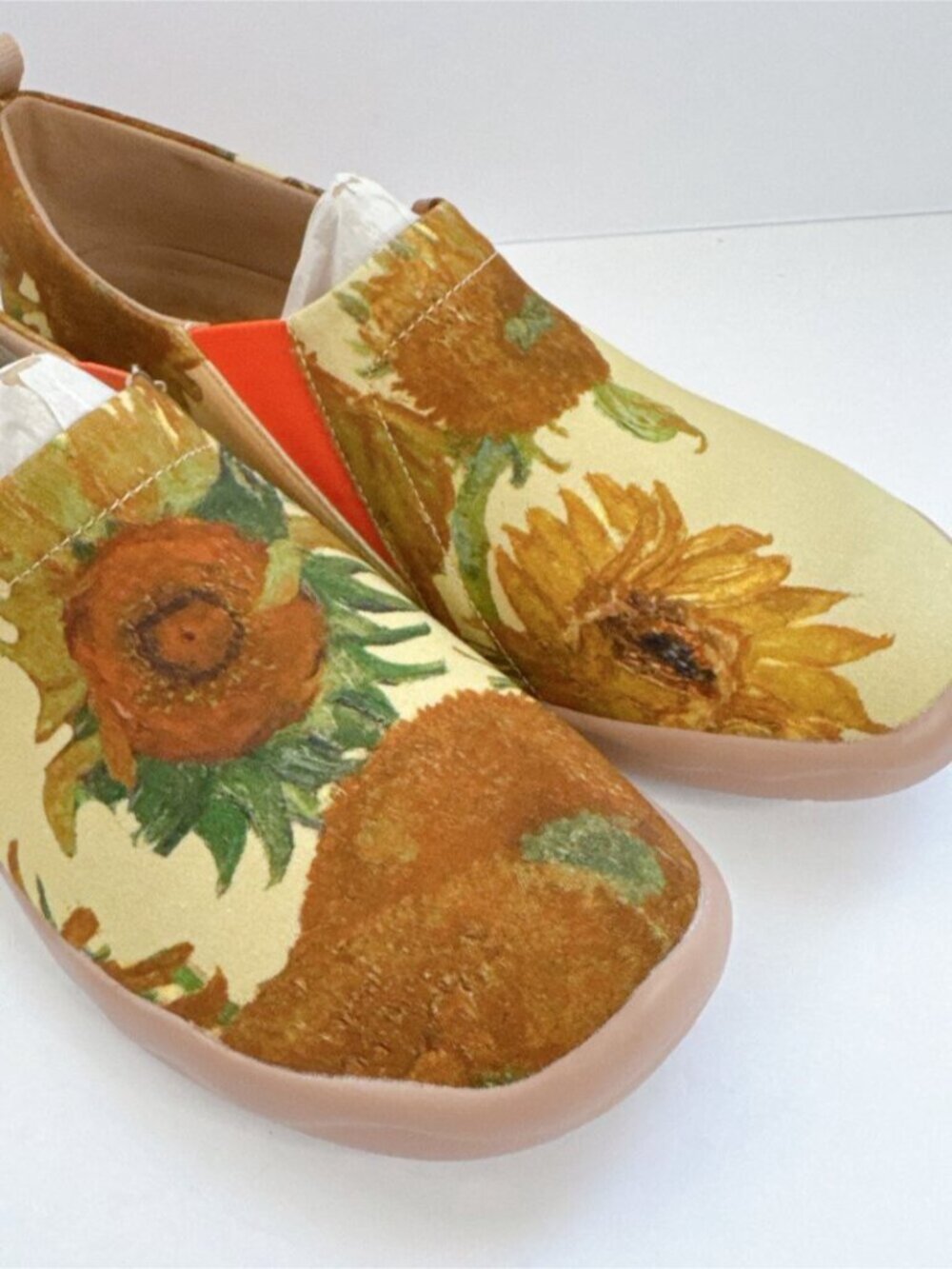 Men's Size 12 NWT UIN Van Gogh Sunflowers Slip-On Shoes Art Travel Canvas Loafer - Picture 3 of 10